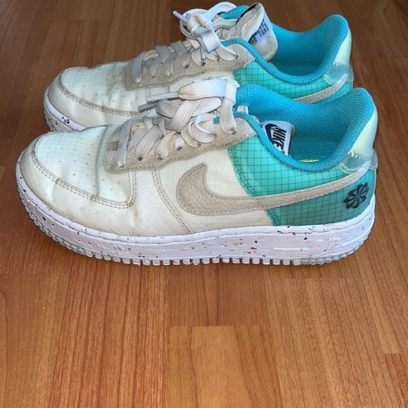 Nike women’s Air Force 1 Crater Move To Zero White Dynamic Turquoise Size 6 - Picture 2 of 12